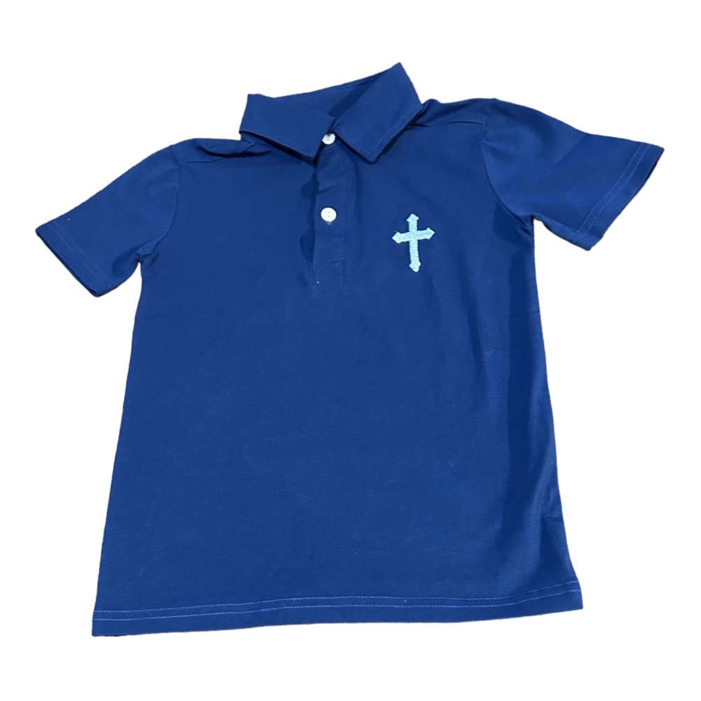 Smock Monkey soft cotton blend stretchy embroidered polo size 5